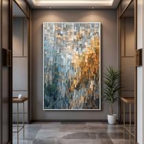 Quadro com Moldura e Acrilico Cristal Mosaico Textura para Sala, Quarto e Escritório Quadro com Moldura e Acrilico Cristal Mosaico Textura para Sala, Quarto e Escritório