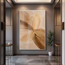 Quadro com Moldura e Acrilico Cristal Vidro Abstrato Marrom Gold para Sala de estar, Quarto, Hall e Escritório