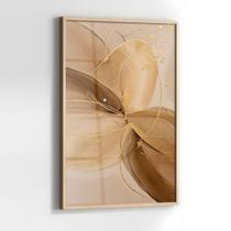 Quadro com Moldura e Acrilico Cristal Vidro Abstrato Marrom Gold para Sala de estar, Quarto, Hall e Escritório Quadro com Moldura e Acrilico Cristal Vidro Abstrato Marrom Gold para Sala de estar, Quarto, Hall e Escritório