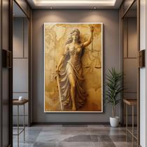 Quadro com Moldura e Acrilico Cristal Vidro Advocacia justica para Sala de estar, Quarto, Hall e Escritório