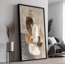 Quadro com Moldura e Acrilico Cristal Vidro Arte Linhas Abstrato para Sala de estar, Quarto, Hall e Escritório