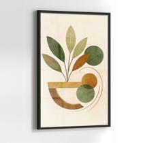 Quadro com Moldura e Acrilico Cristal Vidro Arte Planta para Sala de estar, Quarto, Hall e Escritório Quadro com Moldura e Acrilico Cristal Vidro Arte Planta para Sala de estar, Quarto, Hall e Escritório