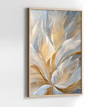 Quadro com Moldura e Acrilico Cristal Vidro Artistico Pinceladas para Sala de estar, Quarto, Hall e Escritório Quadro com Moldura e Acrilico Cristal Vidro Artistico Pinceladas para Sala de estar, Quarto, Hall e Escritório