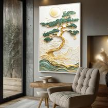 Quadro com Moldura e Acrilico Cristal Vidro Árvore Prosperidade para Sala de estar, Quarto, Hall e Escritório Quadro com Moldura e Acrilico Cristal Vidro Árvore Prosperidade para Sala de estar, Quarto, Hall e Escritório