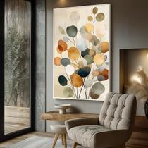 Quadro com Moldura e Acrilico Cristal Vidro Folhagem Eucalipto para Sala de estar, Quarto, Hall e Escritório Quadro com Moldura e Acrilico Cristal Vidro Folhagem Eucalipto para Sala de estar, Quarto, Hall e Escritório