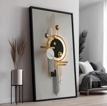 Quadro com Moldura e Acrilico Cristal Vidro Geométrico Moderno para Sala de estar, Quarto, Hall e Escritório Quadro com Moldura e Acrilico Cristal Vidro Geométrico Moderno para Sala de estar, Quarto, Hall e Escritório