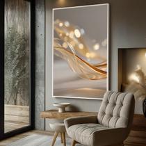 Quadro com Moldura e Acrilico Cristal Vidro Luxo Dourado Ouro para Sala de estar, Quarto, Hall e Escritório Quadro com Moldura e Acrilico Cristal Vidro Luxo Dourado Ouro para Sala de estar, Quarto, Hall e Escritório