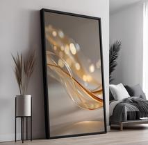 Quadro com Moldura e Acrilico Cristal Vidro Luxo Dourado Ouro para Sala de estar, Quarto, Hall e Escritório Quadro com Moldura e Acrilico Cristal Vidro Luxo Dourado Ouro para Sala de estar, Quarto, Hall e Escritório