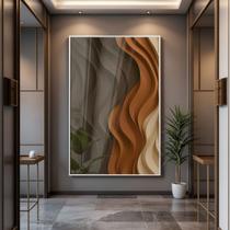 Quadro com Moldura e Acrilico Cristal Vidro Ondas em Relevo para Sala de estar, Quarto, Hall e Escritório Quadro com Moldura e Acrilico Cristal Vidro Ondas em Relevo para Sala de estar, Quarto, Hall e Escritório