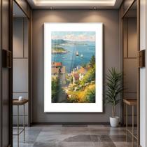 Quadro com Moldura e Acrilico Cristal Vidro Paisagem Estilo Pintura para Sala de estar, Quarto, Hall e Escritório Quadro com Moldura e Acrilico Cristal Vidro Paisagem Estilo Pintura para Sala de estar, Quarto, Hall e Escritório