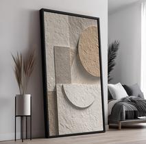 Quadro com Moldura e Acrilico Cristal Vidro Pedras Design para Sala de estar, Quarto, Hall e Escritório Quadro com Moldura e Acrilico Cristal Vidro Pedras Design para Sala de estar, Quarto, Hall e Escritório