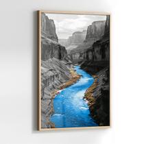 Quadro com Moldura e Acrilico Cristal Vidro Rio Azul Canion para Sala de estar, Quarto, Hall e Escritório Quadro com Moldura e Acrilico Cristal Vidro Rio Azul Canion para Sala de estar, Quarto, Hall e Escritório
