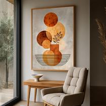 Quadro com Moldura e Acrilico Cristal Vidro Vaso Desenho Arte para Sala de estar, Quarto, Hall e Escritório Quadro com Moldura e Acrilico Cristal Vidro Vaso Desenho Arte para Sala de estar, Quarto, Hall e Escritório