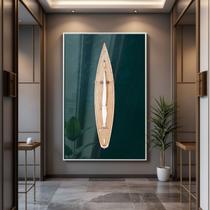 Quadro com Moldura e Acrilico Cristal Vidro Vela Mar Verde luxo para Sala de estar, Quarto, Hall e Escritório Quadro com Moldura e Acrilico Cristal Vidro Vela Mar Verde luxo para Sala de estar, Quarto, Hall e Escritório