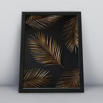 Quadro com moldura escultura grega caveira dourada