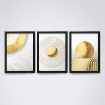 Quadro com moldura farol dourado brilhando v2 Quadro com moldura farol dourado brilhando v2