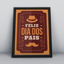 Quadro com moldura feliz dia dos pais