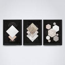 Quadro com moldura formas geometricas Conjunto03 Quadro com moldura formas geometricas Conjunto03