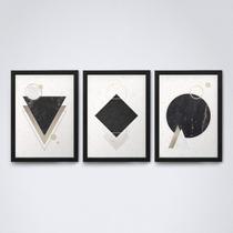 Quadro com moldura formas geometricas Conjunto04 Quadro com moldura formas geometricas Conjunto04