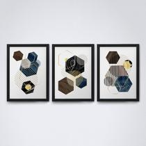 Quadro com moldura formas geometricas Conjunto11 Quadro com moldura formas geometricas Conjunto11