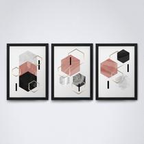 Quadro com moldura formas geometricas Conjunto12 Quadro com moldura formas geometricas Conjunto12