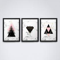 Quadro com moldura formas geometricas Conjunto14 Quadro com moldura formas geometricas Conjunto14
