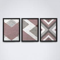 Quadro com moldura formas geometricas Conjunto30 Quadro com moldura formas geometricas Conjunto30