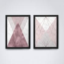 Quadro com moldura formas geometricas Conjunto40