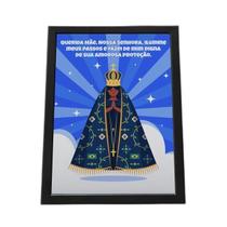 Quadro Com Moldura Frase Nossa Senhora Aparecida