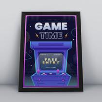 Quadro com moldura game time Quadro com moldura game time