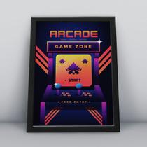 Quadro com moldura game zone start - Quadros TAC