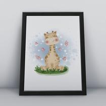 Quadro com moldura girrafinha Ilustra-ao-27-M1 Quadro com moldura girrafinha Ilustra-ao-27-M1