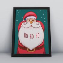 Quadro com moldura ho-ho-ho barba papai noel Quadro com moldura ho-ho-ho barba papai noel