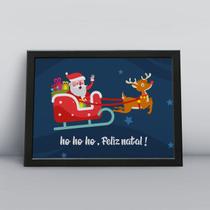 Quadro com moldura ho ho ho, feliz natal Quadro com moldura ho ho ho, feliz natal