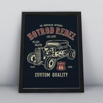 Quadro com moldura hotrod rebel