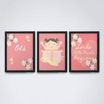 Quadro com moldura infantil bem vinda a familia Infantil-05