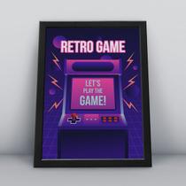 Quadro com moldura lets game play game Quadro com moldura lets game play game
