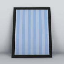 Quadro com moldura listas azul Fundo-Infantil-086-M1