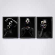 Quadro com moldura lua dourada fases Quadro com moldura lua dourada fases