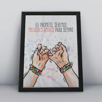 Quadro com moldura melhores amigos para sempre Quadro com moldura melhores amigos para sempre