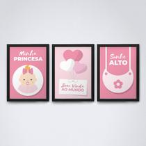 Quadro com moldura minha princesa bem vinda ao mundo Quadro com moldura minha princesa bem vinda ao mundo