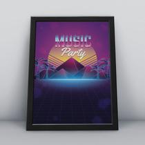 Quadro com moldura music party Quadro com moldura music party
