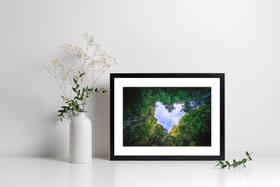 Quadro Com Moldura Natureza Coração