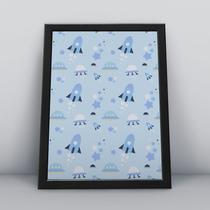 Quadro com moldura nave espacial Fundo-Infantil-053-M1 Quadro com moldura nave espacial Fundo-Infantil-053-M1