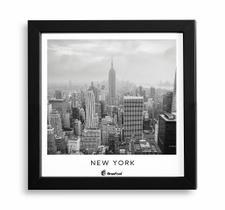 Quadro com Moldura Nova York Preto e Branco 23x23cm