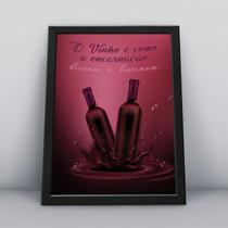 Quadro com moldura o vinho é como a encarnação: divina e humana
