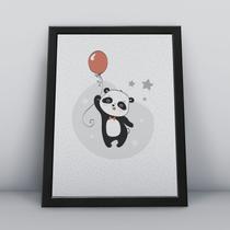 Quadro com moldura panda balão Ilustra-ao-13-M1 Quadro com moldura panda balão Ilustra-ao-13-M1
