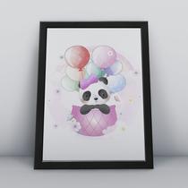 Quadro com moldura panda de laço Ilustra-ao-53-M1 Quadro com moldura panda de laço Ilustra-ao-53-M1