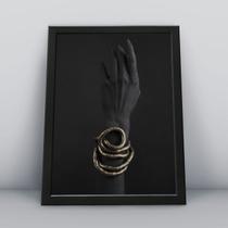 Quadro com moldura pulseira em corrente