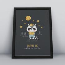 Quadro com moldura raposa big dream Ilustra-ao-01-M1